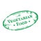 Vegetarian food rubber stamp