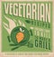 Vegetarian food vintage poster design