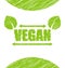 Vegetarian Green Text Label