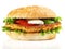 Vegetarian Hamburger - Fast Food on white Background