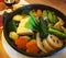 Vegetarian Japanese meal with vegetables - beautifully prepared fresh healthy Asian food