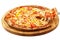 Vegetarian Pizza, mozzarella cheese, onions, tomatoes, peppers, zucchini
