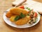 Vegetarian potato cutlets with vegetable