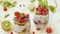 Vegetarian pudding chia with fruits