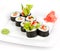 Vegetarian roll with cucumber and pepper