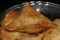 Vegetarian samosa food fried style