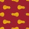 Vegetarian seamless vegie pattern with orange pumpkin shapes. Maroon background