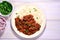 Vegetarian Soya Mince Chilli Con Carne and Rice