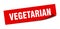 vegetarian sticker. vegetarian square sign. vegetarian