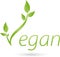 Vegetarian symbol with leaves, vegan and nature logo