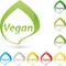 Vegetarian symbol, vegan and food logo