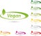 Vegetarian symbol, vegan and food logo