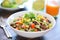 vegetarian taco salad with black beans and quinoa
