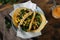 Vegetarian tacos corn tortillas black beans corn pepper spicy sa