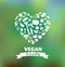 Vegetarian and vegan, healthy organic background