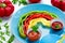 Vegetarian vegetable rainbow snack plate