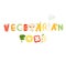 Vegetarian vegetables lettering