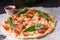 Vegetarian wild garlic pizza