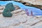 Vegetation at famous Mesa Arch in Canyonlands National Park Utah