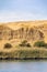 The vegetation surrounding the Nile River and the dunes of the Sahara Desert visible