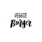 veggie burgers calligraphy logo for fastfood