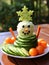 Veggie Frosty: Snowman Made Entirely of Vegetables