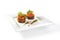 Veggie Millefeuille with Eggplants and Carrots Isolated