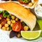 Veggie Pitas with Garbanzo Bean or Chickpea Salad