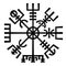 Vegvisir. The Magic Compass of Vikings. Runic Talisman.