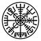 Vegvisir. The Magic Compass of Vikings. Runic Talisman (In The Ring).