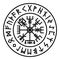 Vegvisir. Runes Futhark Mythology Pagan Heathen