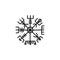 Vegvisir scandinavian symbol doodle icon, vector illustration