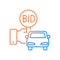 Vehicle auction gradient linear vector icon