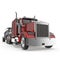 Vehicle. Big Cargo Truck. Tank. Gasoline tanker on white. 3D illustration