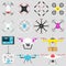 Vehicle drone quadcopter Vector illustration air hovering tool remote control fly camera.