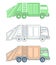 Vehicle garbage trucks collection