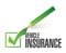 vehicle insurance pencil check mark