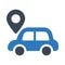 Vehicle location vector glyph color icon