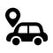 Vehicle location vector glyph flat icon