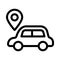 Vehicle location vector thin line icon