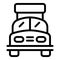 Vehicle roof box icon, outline style