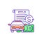 Vehicle title loan RGB color icon
