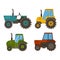 Vehicle tractor farm vector