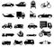 Vehicle transport traffic silhouettes