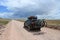 Vehicle on the unimproved road to Tuweep in the Grand Canyon.