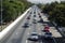 vehicles on the marginal Tiete freeway in Sao Paulo, Brazil