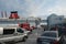 Vehicles at the port of Gdynia, Poland, waiting to board Stena Line`s ferry to Sweden.