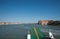 Vehicular ferry on Venice harbor.