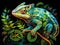 Veiled chameleon  Made With Generative AI illustration