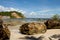 Veiw of Beach Number 1 Primeira Praia in Morro do Sao Paulo Brazil